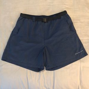 Navy Columbia PFG shorts/swim trunks M with belt